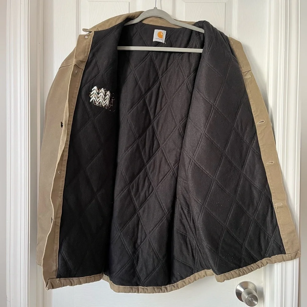 Carhartt Tan Duck Quilted Back Jacket 3XL